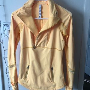 Lululemon yellow quarter zip up